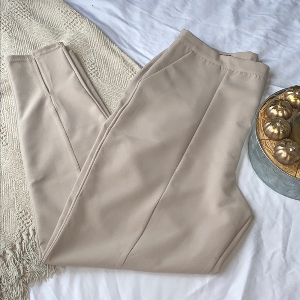 Boohoo Purple Taupe Dress Pants